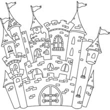 Outlined Castle Wall Mural