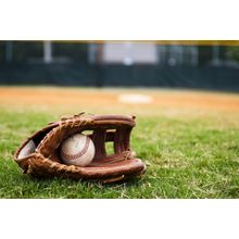 Baseball And Glove Wall Mural