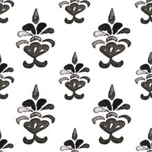 Damask Ink Pattern Wallpaper