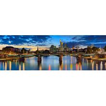 Frankfurt Night Skyline Wall Mural