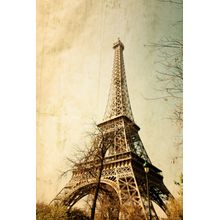 Retro Eiffel Tower Wall Mural