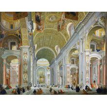Interior Of St. Peter's, Rome, C. 1754 Wall Mural