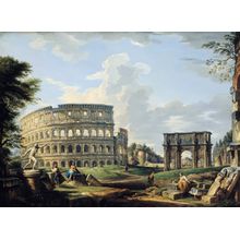 The Colosseum And The Arch Of Constantine Wall Mural