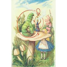 Alice Meets The Caterpillar Wall Mural