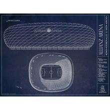 Allianz Arena Blueprint Wall Mural