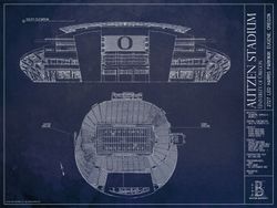 Ballpark In Arlington Blueprint Mural - Murals Your Way