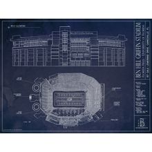 Ben Hill Griffin Stadium Blueprint Wall Mural