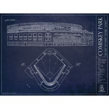 Comiskey Park Blueprint Wall Mural