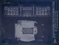 AT&T Stadium Blueprint Wallpaper Mural - Murals Your Way