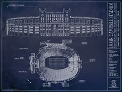 Doak-Campbell-Stadium-Blueprint-Wall-Mural