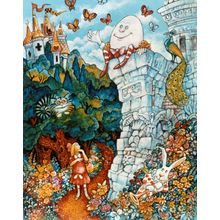 Alice And Humpty Dumpty Wall Mural