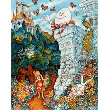 Alice And Humpty Dumpty Wallpaper Mural