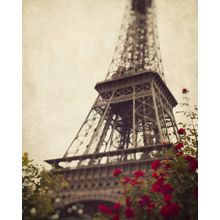 Iron Lady with Flowers Wall Mural