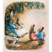 Peter & Cotton-Tail Folded Up The Pocket Handkerchief Wall Mural