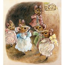 Mrs. Tittlemouse's Party Wall Mural