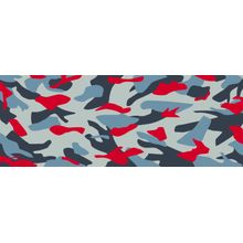 Camouflage - Red & Blue Wallpaper