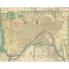 Vintage St. Paul Map Wall Mural