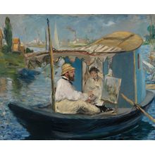 Monet In His Floating Studio Wall Mural