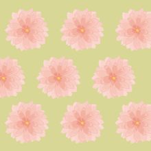 Flowers - Pastel Pink & Green Wallpaper
