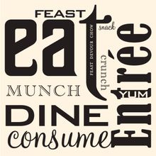 Restaurant Word Cloud Wall Mural