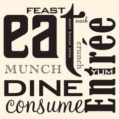 Restaurant Word Cloud Wall Mural