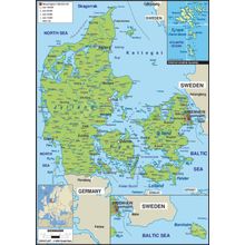 Denmark Map Wall Mural