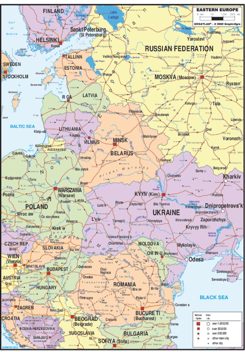 Eastern-Europe-Map-Mural-Wallpaper