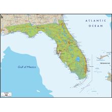 Florida Map Wall Mural