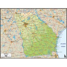 Georgia 3 Map Wall Mural