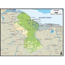 Guyana Map Wall Mural