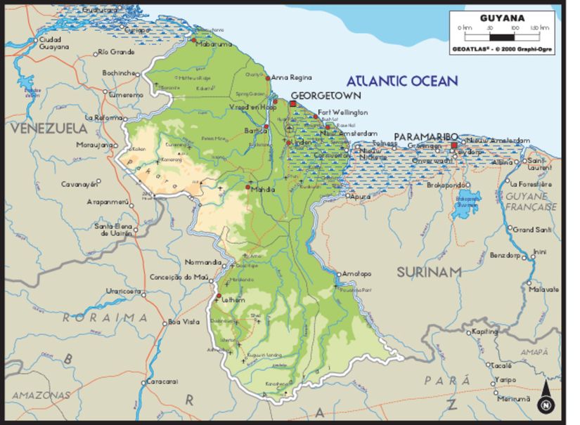Guyana-Map-Wallpaper-Mural