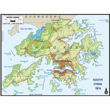 Hong Kong Map Wall Mural