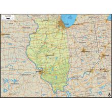Illinois Map Wall Mural