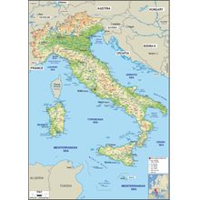 Italy Map Wall Mural