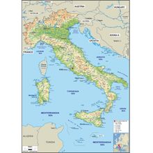Italy Map Mural Wallpaper