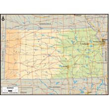 Kansas Map Wall Mural