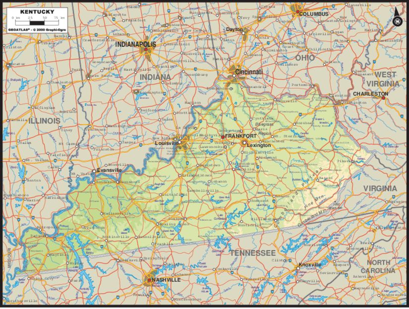 Kentucky-Map-Wallpaper-Mural