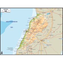 Lebanon Map Wall Mural