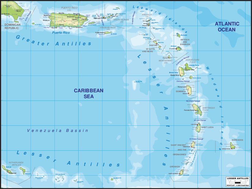 Lesser-Antilles-Map-Mural-Wallpaper