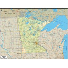 Minnesota Map Wall Mural