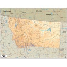 Montana Map Wall Mural