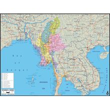 Myanmar - Burma 2 Map Wall Mural