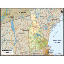 New Hampshire Map Wall Mural