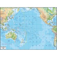 Oceania & Pacific Ocean Map Wall Mural