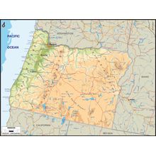 Oregon Map Wall Mural