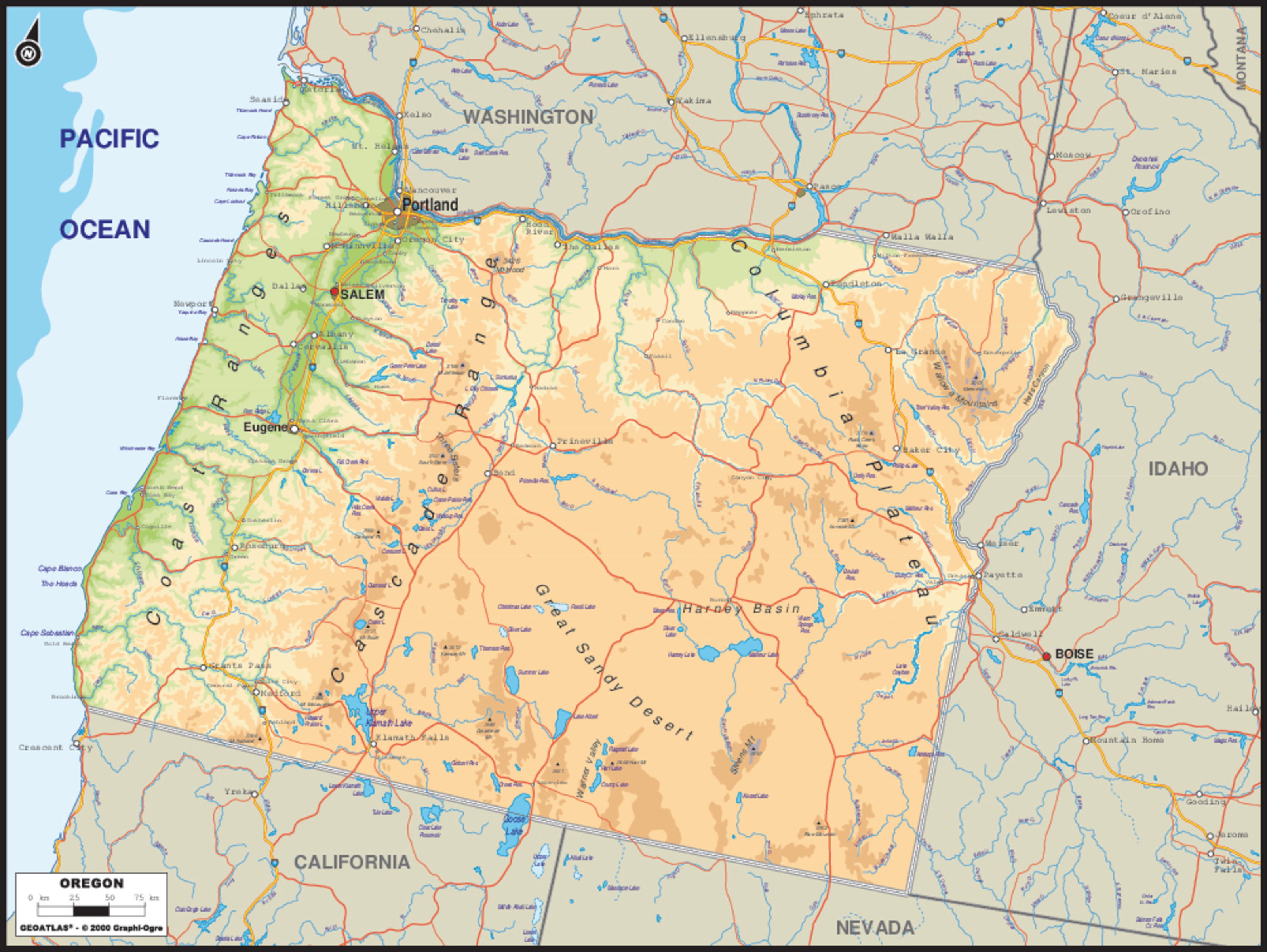 Oregon Map Wallpaper Mural - Murals Your Way