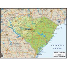 South Carolina Map Wall Mural