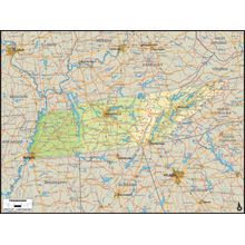 Tennessee Map Wall Mural