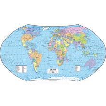 The World 5 Map Wall Mural