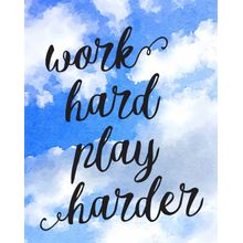 Work Hard Wall Mural